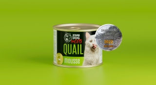 Karma mokra John Dog for Cats mus przepiórka 200g