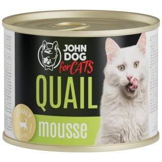 Karma mokra John Dog for Cats mus przepiórka 200g