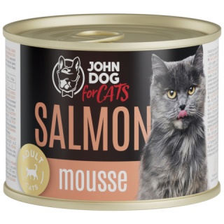 Karma mokra John Dog for Cats mus łosoś 200g