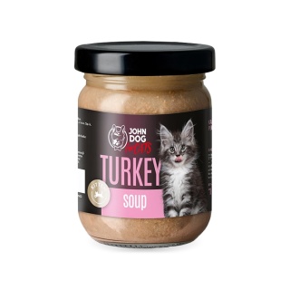 Karma mokra Kitten pełnoporcjowa dla kociąt John Dog for Cats ZUPA 100g - indyk