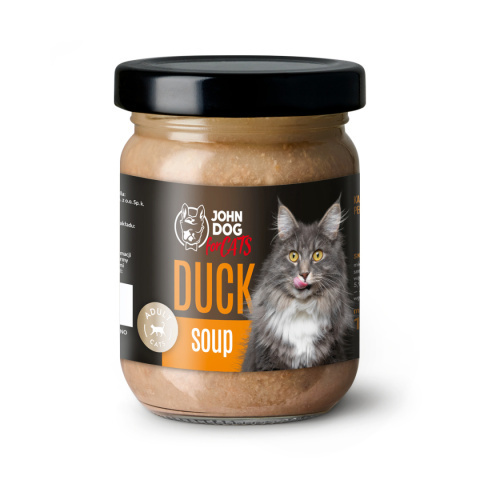 Karma mokra pełnoporcjowa dla kotów John Dog for Cats ZUPA 100g - kaczka Karma mokra pełnoporcjowa dla kotów John Dog for Cats ZUPA 100g - kaczka