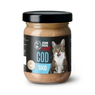 Karma mokra pełnoporcjowa dla kotów John Dog for Cats ZUPA 100g - dorsz