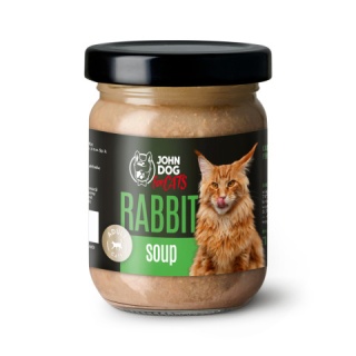 Karma mokra pełnoporcjowa dla kotów John Dog for Cats ZUPA 100g - królik