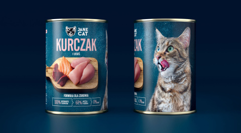 Karma mokra premium Jane Cat Kurczak i łosoś 400g Karma mokra premium Jane Cat Kurczak i łosoś 400g