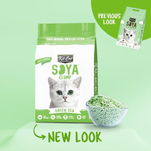 Kit Cat Soya Zielona Herbata- eko żwirek sojowy 2,5kg Kit Cat Soya Zielona Herbata- eko żwirek sojowy 2,5kg