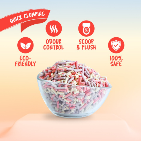 Kit Cat Soya Clump Confetti - eko żwirek sojowy 2,5kg Kit Cat Soya Clump Confetti - eko żwirek sojowy 2,5kg