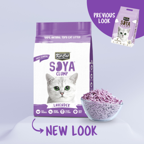 Kit Cat Soya Clump Lawenda- eko żwirek sojowy 2,5kg Kit Cat Soya Clump Lawenda- eko żwirek sojowy 2,5kg