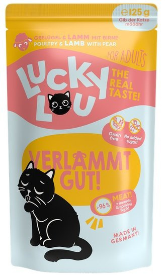 Lucky Lou Lifestage Adult Drób i jagnięcina saszetka 125g Lucky Lou Lifestage Adult Drób i jagnięcina saszetka 125g