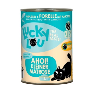Lucky Lou Lifestage Kitten Drób i pstrąg 400g