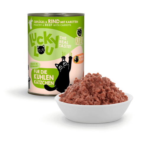 Lucky Lou Lifestage Kitten Drób i wołowina 400g Lucky Lou Lifestage Kitten Drób i wołowina 400g