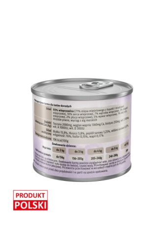 Oakfarm karma Wieprzowina 200g Monoproteinowa