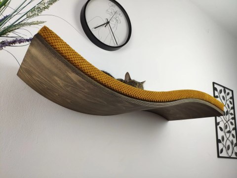 Półka ścienna dla kota, wisząca FALA 95 cm NL SH-W-W95L Półka ścienna dla kota, wisząca FALA 95 cm NL SH-W-W95L