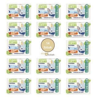 Zestaw Animal Island 56x85g saszetki Indyk i Biała ryba