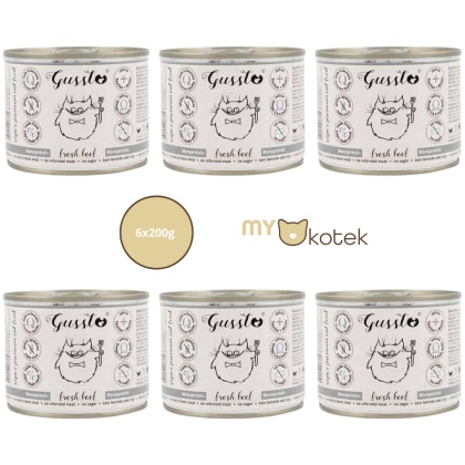 Zestaw GUSSTO Świeża Jagnięcina, karma premium Monoproteinowa 6x200g