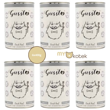 Zestaw GUSSTO Świeża Jagnięcina, karma premium Monoproteinowa 6x400g