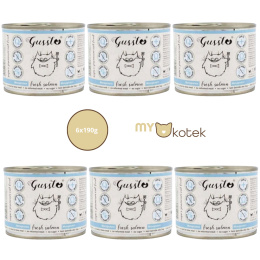 Zestaw GUSSTO Świeży Łosoś, karma premium Monoproteinowa 6x190g