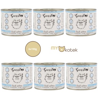 Zestaw GUSSTO Świeży Łosoś, karma premium Monoproteinowa 6x190g