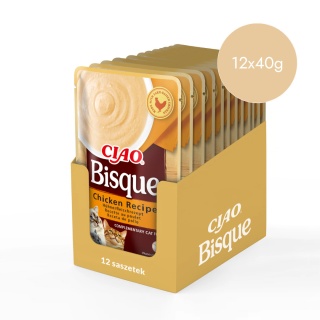 Zestaw Inaba Ciao Bisque kurczak - kremowa zupa dla kota 12x40g