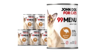 Zestaw Karma mokra 99 MENU John Dog for Cats 6x400g Perliczka