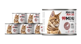 Zestaw Karma mokra 99 MENU John Dog for Cats 6x200g Bażant