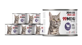 Zestaw Karma mokra 99 MENU John Dog for Cats 6x200g Indyk