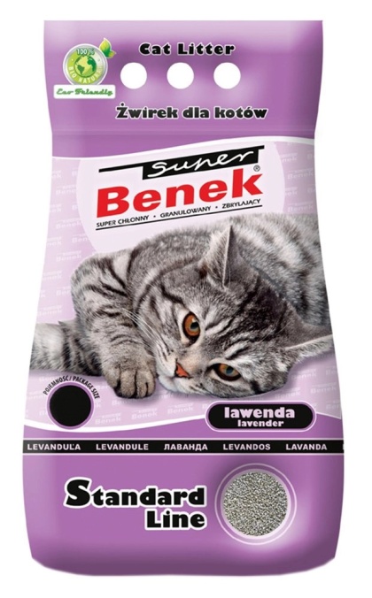 Benek Super Compact - żwirek bentonitowy dla kota o zapachu lawendy 5 L
