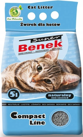 Benek Super Compact - żwirek bentonitowy naturalny 5 L