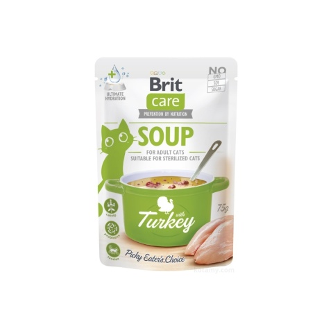 Brit Care Cat Soup with Turkey - zupa dla kota z indykiem 75g Brit Care Cat Soup with Turkey - zupa dla kota z indykiem 75g