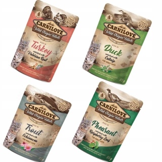 CARNILOVE CAT zestaw saszetek- Multipack 12x85g mix saszetki dla kota