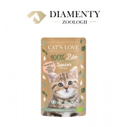 CAT'S LOVE Junior Kitten Bio Poultry saszetka ekologiczny drób w naturalnej galaretce 100g