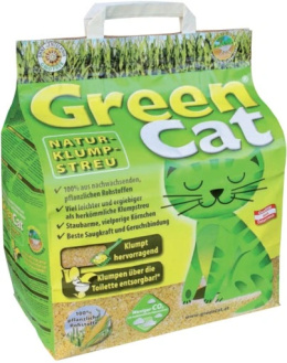 Green Cat Żwirek kukurydziany dla kota 12L - żwirek zbrylający drobnoziarnisty