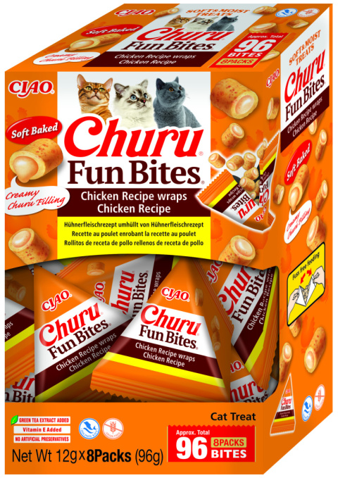 INABA Box Cat Fun Bites kurczak 8x12g - przysmaki dla kota 96g INABA Box Cat Fun Bites kurczak 8x12g - przysmaki dla kota 96g