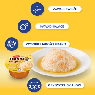 INABA CAT Dashi Delights Kurczak z serem 70 g zupka