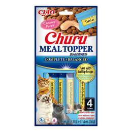 INABA CHURU Meal Topper dosmaczacz dla kotów Tuńczyk i przegrzebki 4x14g