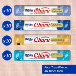 INABA CHURU Mega Box Kremowe przysmaki dla kotów z tuńczykiem 40x14g (560g)