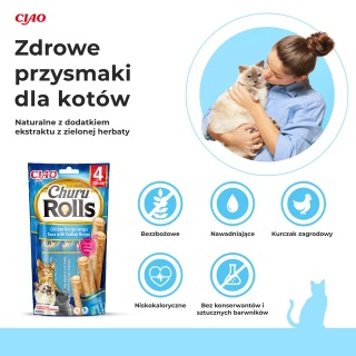 INABA CHURU ROLLS przysmak z tuńczyka i przegrzebków 4x10g