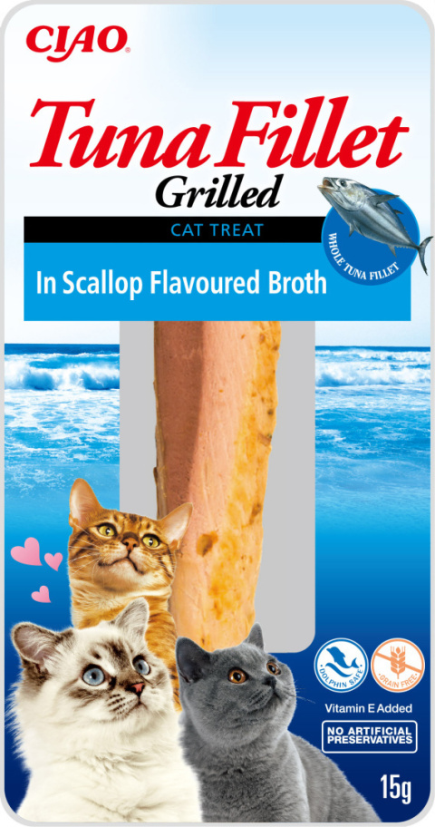 INABA CIAO Grillowany Filet z tuńczyka w bulionie z przegrzebków 25g INABA CIAO Grillowany Filet z tuńczyka w bulionie z przegrzebków 25g
