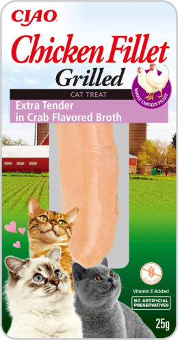 INABA CIAO Fillet Extra Tender Grillowany filet z kurczaka w delikatnym bulionie krabowym 25g