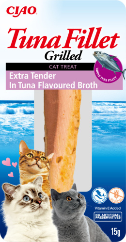 INABA CIAO Grillowany Fillet Extra Tender filet z tuńczyka w bulionie z tuńczyka 15g