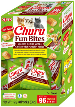 INABA Box Cat Fun Bites z kurczakiem i dynią 8x12g - przysmaki dla kota 96g
