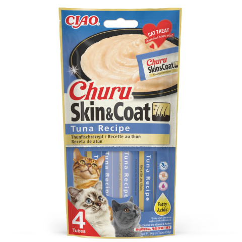 INABA Churu Skin Coat Tuna - przysmaki piękna sierść i zdrowa skóra tuńczyk- 4x14g (56g) INABA Churu Skin Coat Tuna - przysmaki piękna sierść i zdrowa skóra tuńczyk- 4x14g (56g)