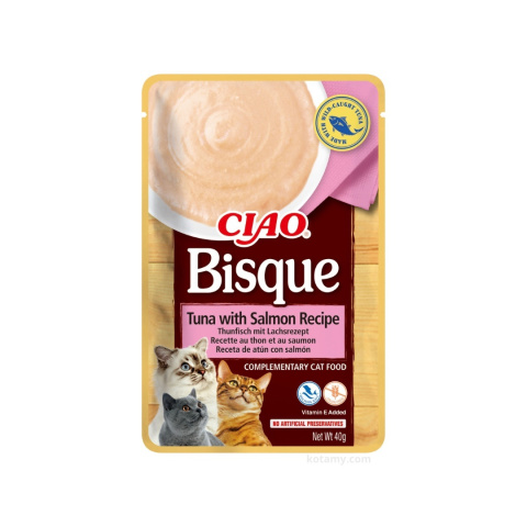 INABA Ciao Bisque Kremowa Zupa dla kotów Tuńczyk i Łosoś 40g INABA Ciao Bisque Kremowa Zupa dla kotów Tuńczyk i Łosoś 40g