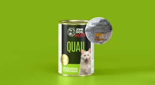 Karma mokra John Dog for Cats mus przepiórka 400g