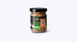 Karma mokra pełnoporcjowa dla kotów John Dog for Cats w galaretce 100g - królik