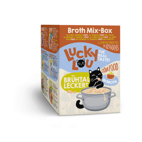 Lucky Lou Extrafood multipack saszetki w bulionie mix smaków 12x70g Lucky Lou Extrafood multipack saszetki w bulionie mix smaków 12x70g