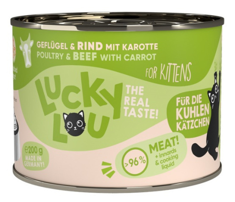 Lucky Lou Lifestage Kitten Drób i wołowina 200g Lucky Lou Lifestage Kitten Drób i wołowina 200g