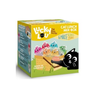 Zestaw Lucky Lou Mausle Multipack Box mix smaków przysmak w kształcie myszy 6x28g