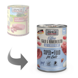 MAC's Kitten Cielęcina, serca kurczaka 400g