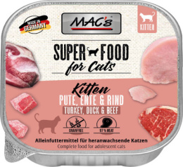 MAC's Kitten Indyk, kaczka i wołowina 100g - tacka