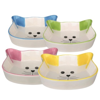 Miseczka ceramiczna w kształcie głowy kota 0,25L 12cm różne kolory